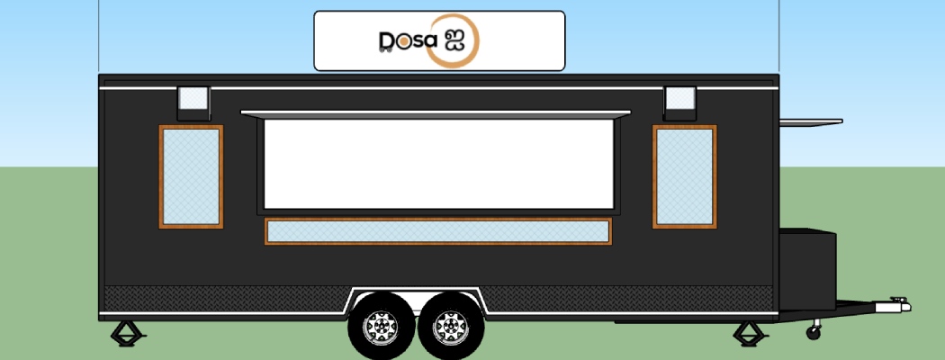 2D model of the mobile kitchen trailer